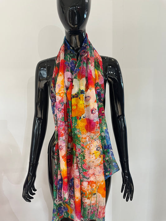 Multi Floral Print Scarf