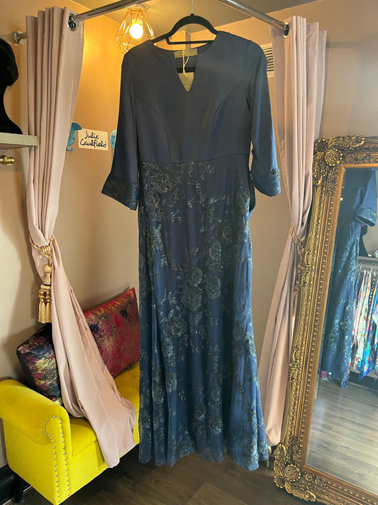 Navy Embellished Sample Gown