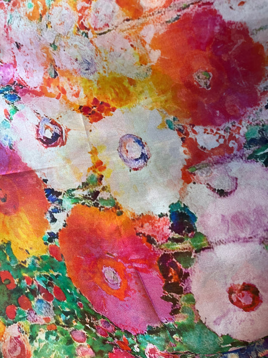 Multi Floral Print Scarf
