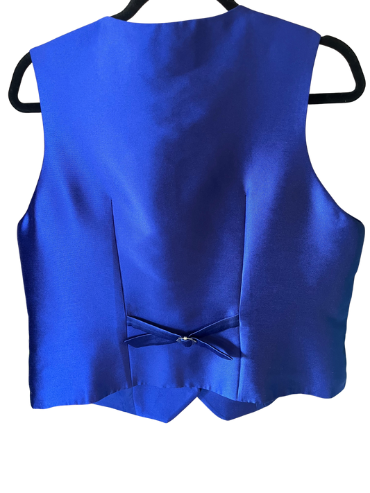 Blue Bamboo Silk Waistcoat Sample