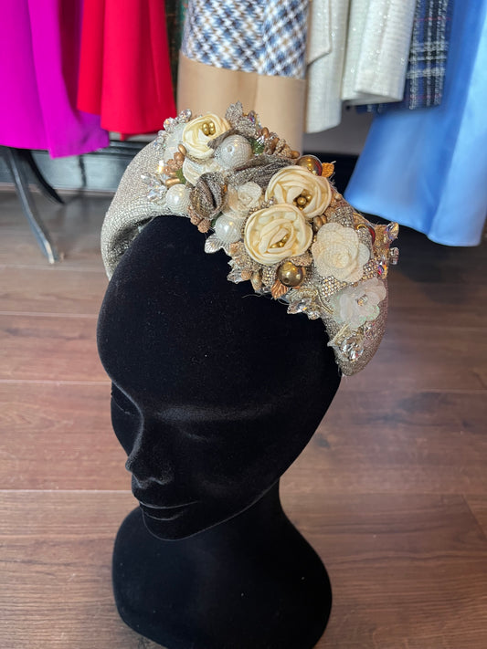 Gold flower hairband