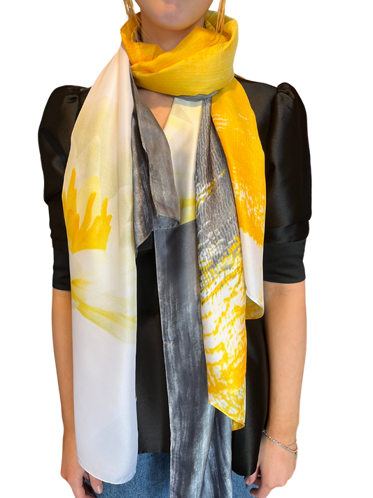 Yellow and grey print