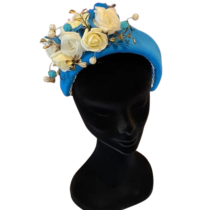 Turquoise flower hairband