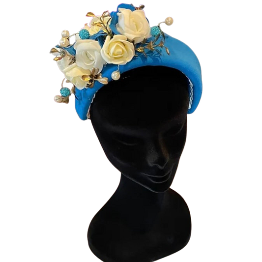 Turquoise flower hairband