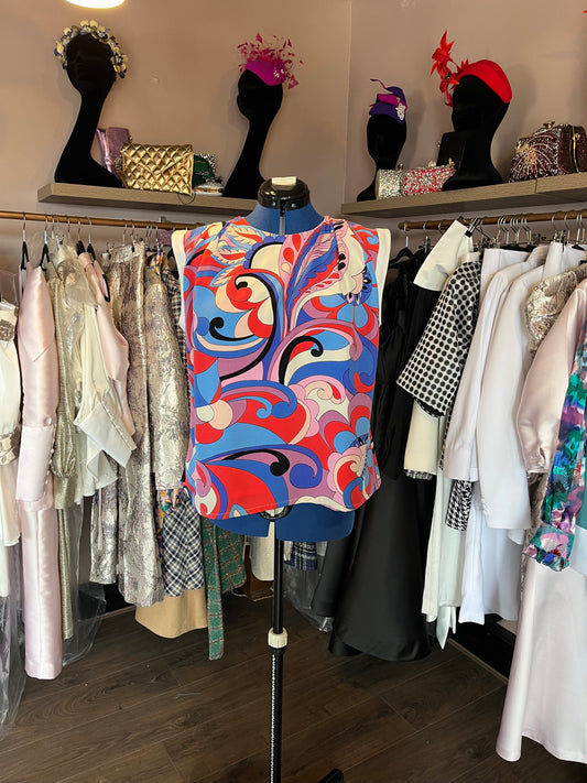 Swirl Print Sample Top