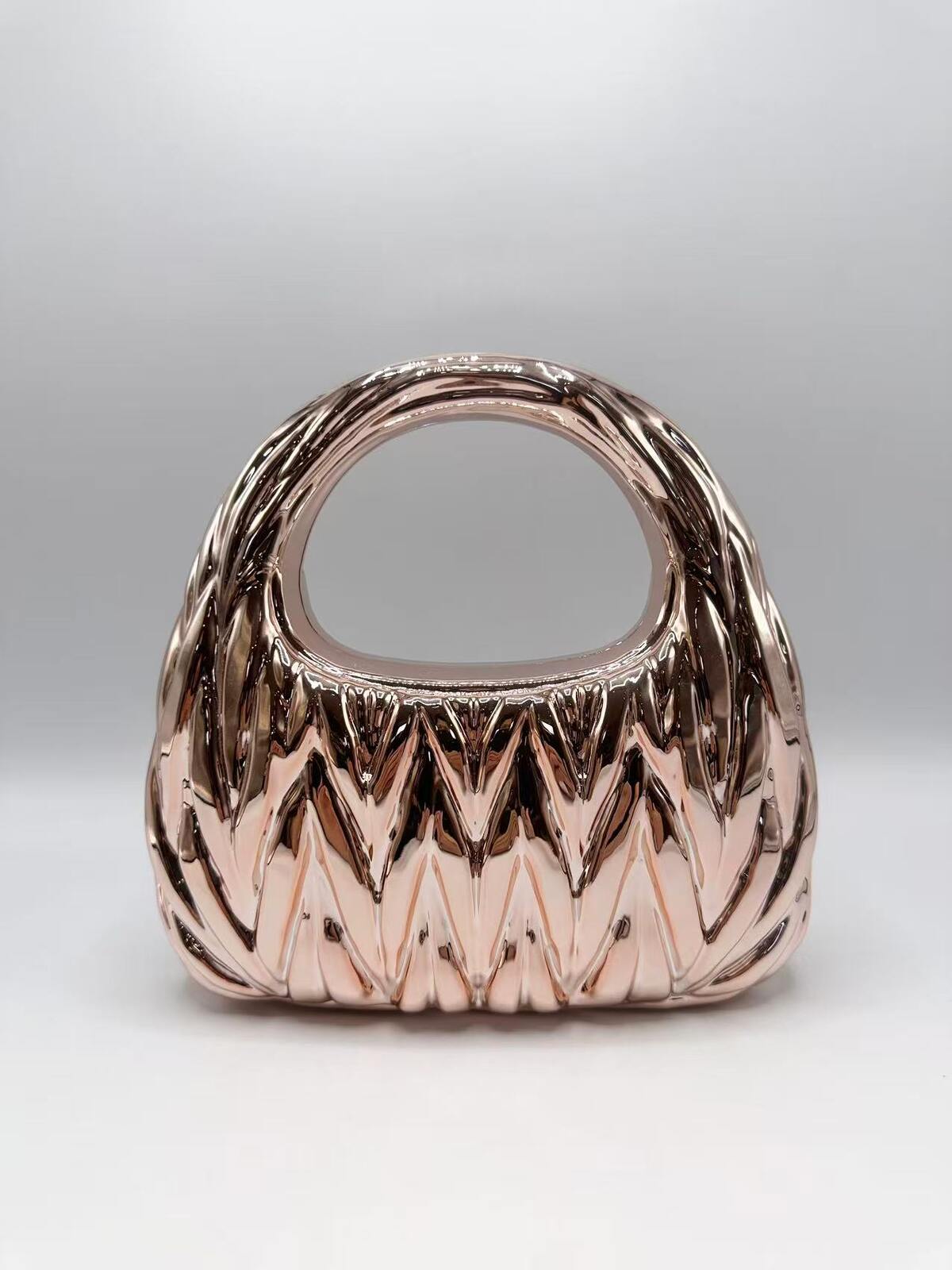 Embossed Chevron Handbag