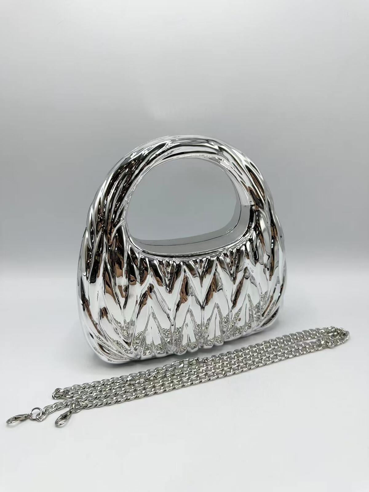 Embossed Chevron Handbag