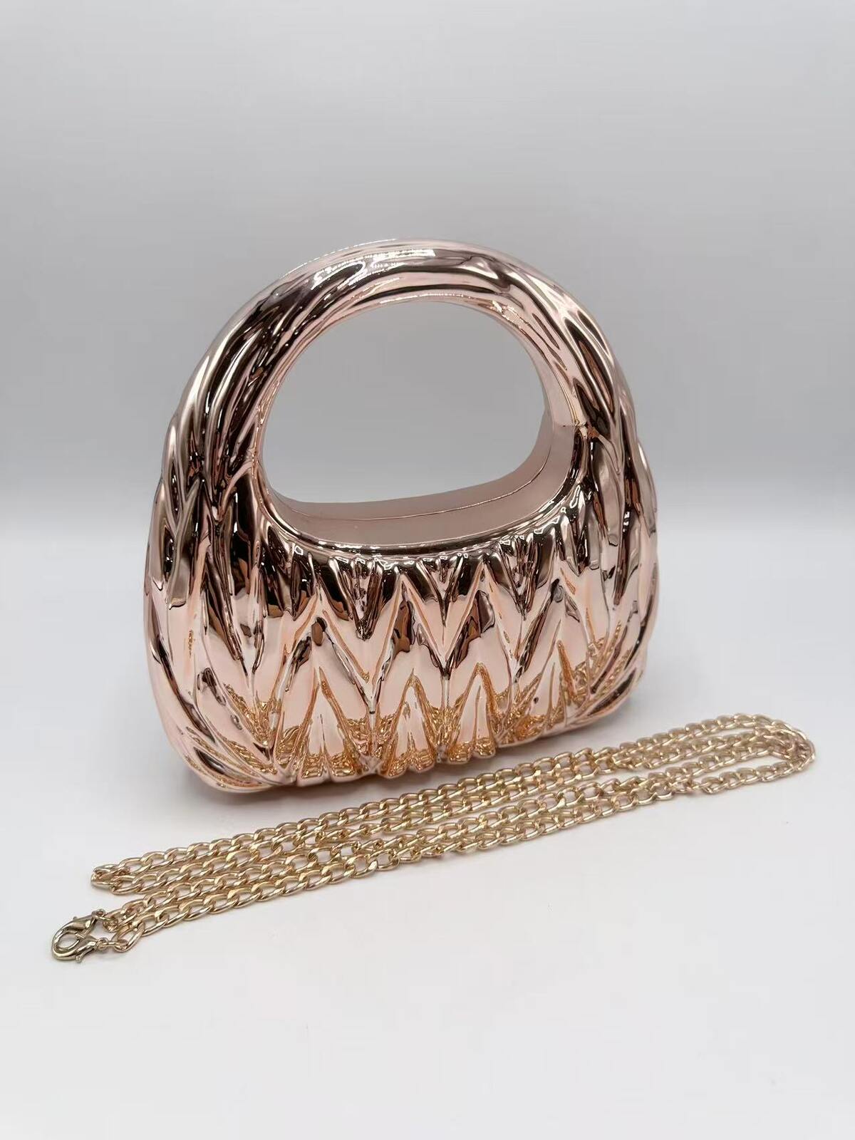 Embossed Chevron Handbag
