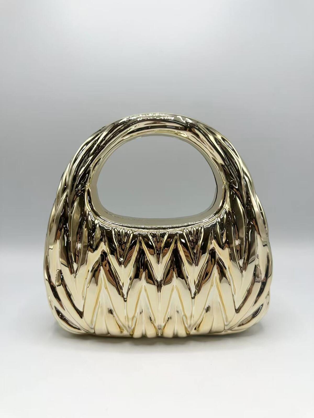 Embossed Chevron Handbag