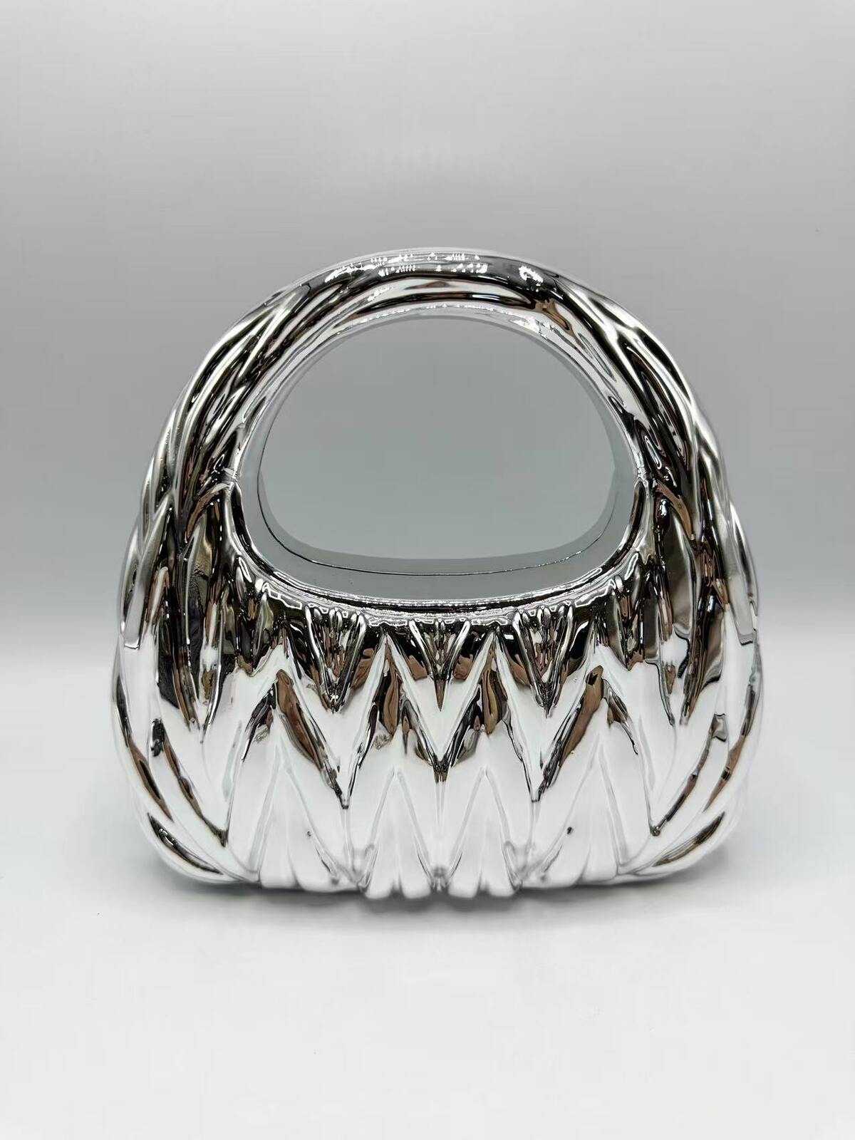 Embossed Chevron Handbag