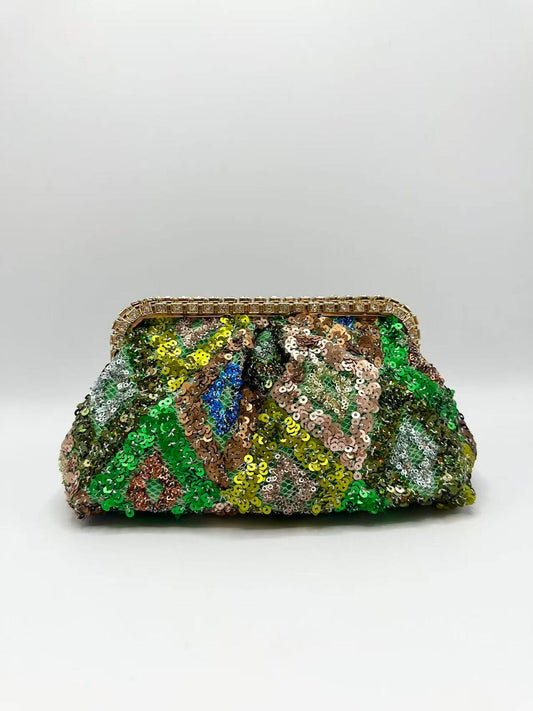 Green Soft Sequin Bag
