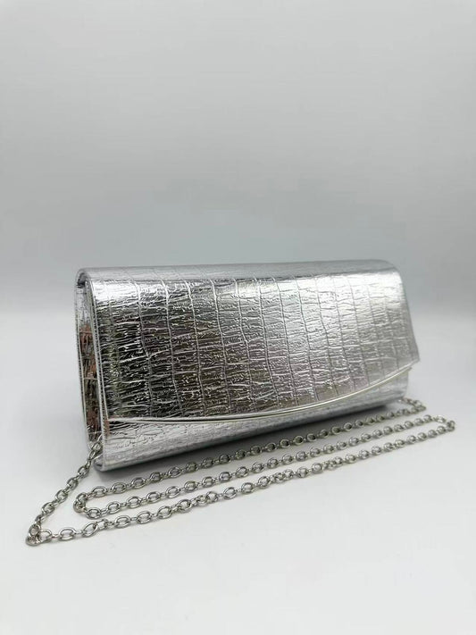 Silver Scale Effect Clutch