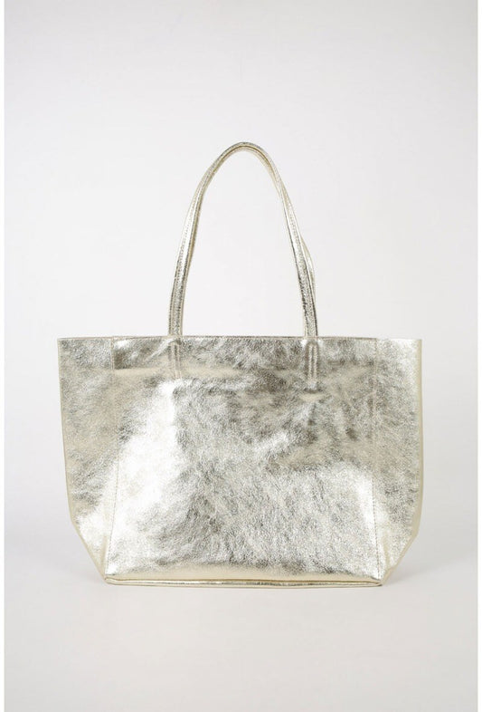 Gold Leather tote bag