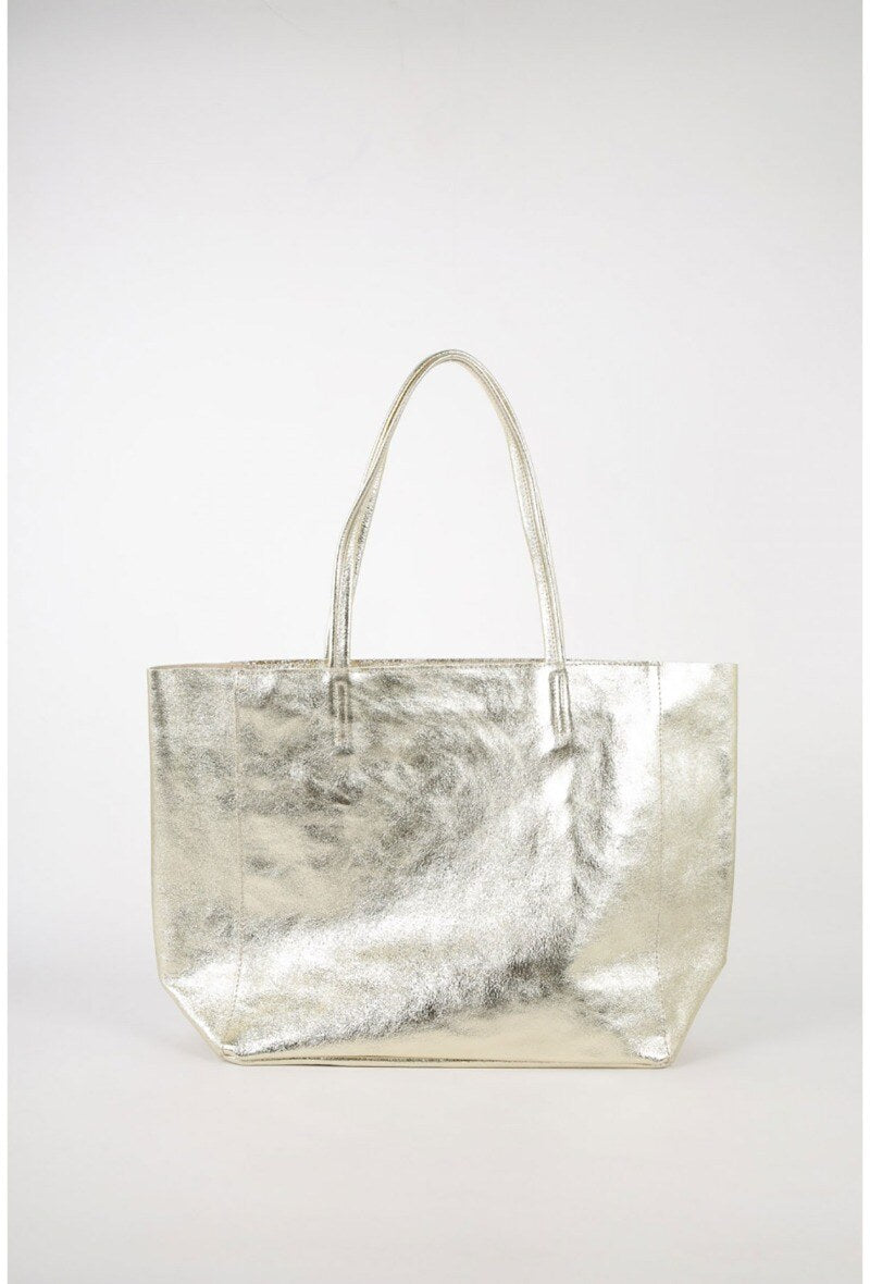 Leather tote bag