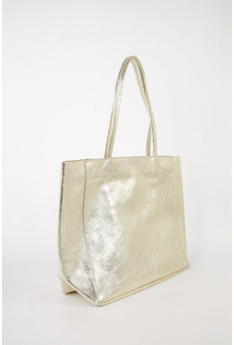 Leather tote bag