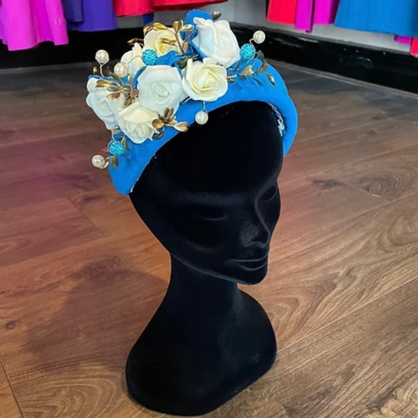 Turquoise flower hairband