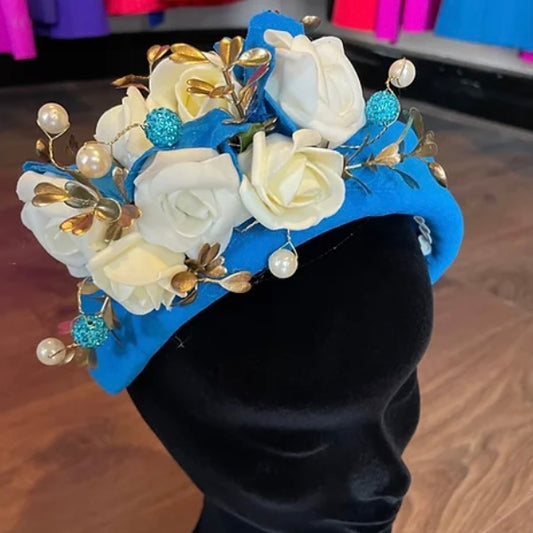Turquoise flower hairband