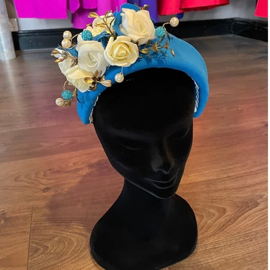 Turquoise flower hairband