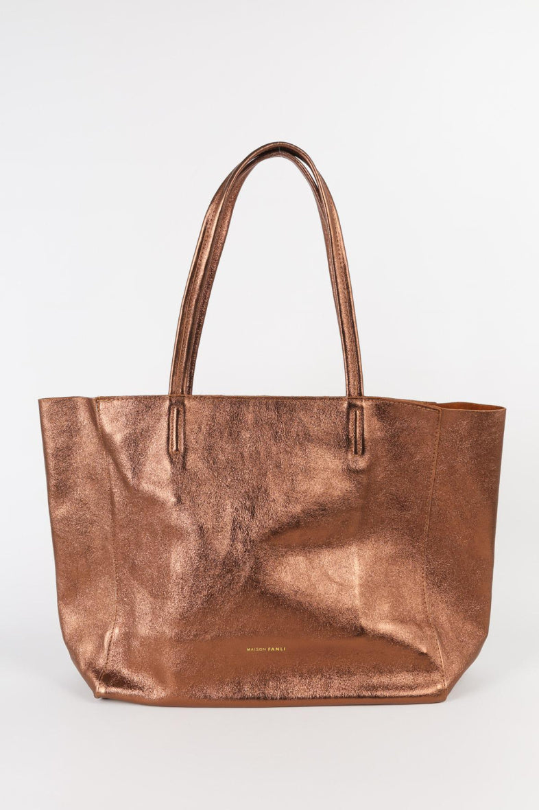 Camel Leather Tote Bag