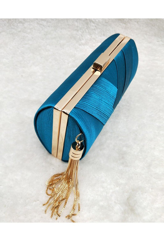 Teal Crossover Clutch