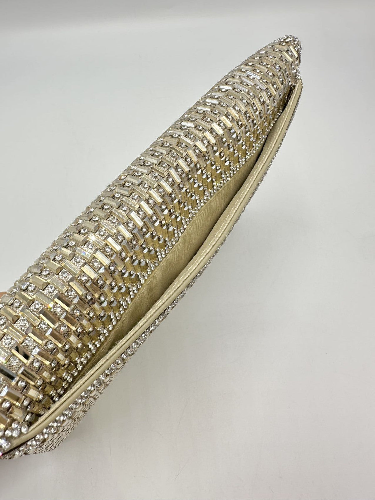 Gold Rhinestone Envelope Bag